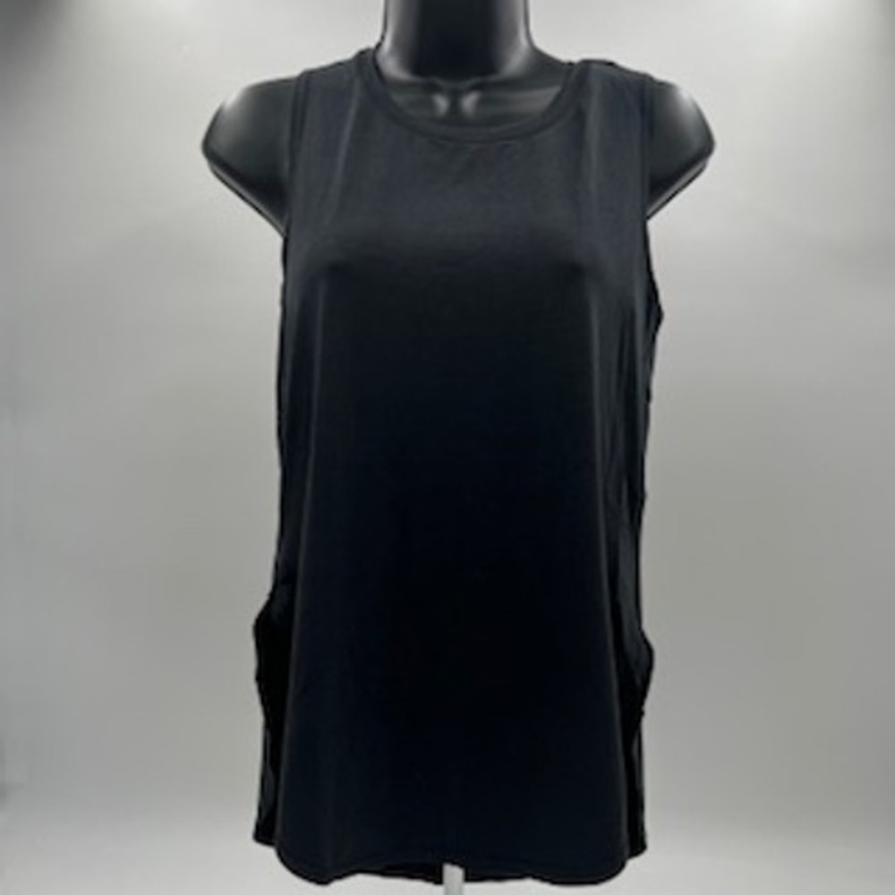 Baleaf Womens Black Racerback Athletic Tank Top High Low Hem Size XS New - Picture 8 of 10